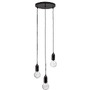 Vícečetná - NV 9536418 Závěsné svítidlo VEDA černý kov a čiré sklo G9 3x6W 230V IP20 bez žárovky - NOVA LUCE - foto 2