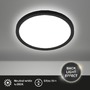 Kruhová - BRILO 7515415 Tava LED stropní svítidlo, ploché, přímé a nepřímé osvětlení, 1900 lm, 16 W, černá, kruhové 24 cm - BRILO - foto 2