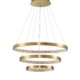 Kruhová - NV 9862853 Závěsné svítidlo PRESTON antický zlatý mosazný hliník a akryl LED 112W 230V 3000K IP20 stmívatelné - NOVA LUCE - foto 2
