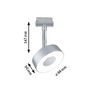Svítidla - P 96799 URail LED lištový spot Circle spot 5W 4000K stmívatelné 230V matný chrom - PAULMANN - foto 2