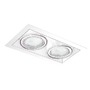 Hranatá - AZZ AZ2876 Stropní zápustné bodové svítidlo Azzardo Nova 2 white/white AZ2876 GU10+ADAP111/ES111 2x40/2x50W IP20 34,5cm bílé - AZZARDO - foto 2