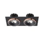 Hranatá - RED R13259 SHARM SQ II zápustná černá/černá měď 230V LED 2x10W 24° 3000K - RED - DESIGN RENDL - foto 2