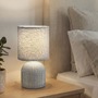 Stolní lampy dekorační - BRILO 7538014 Ino stolní lampička, látkové stínidlo, keramický podstavec, 15x28 cm (DxH), šedá - BRILO - foto 2