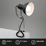 Stolní lampy s klipem - BRI 2790-015 Svítidlo se svorkou 30,5 cm 1x E14 8W černá - BRILONER - foto 2