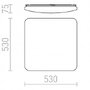 Technická - RED R12442 SEMPRE SQ 53 senzor stropní mléčný akryl 230V LED 56W 3000K - RED - DESIGN RENDL - foto 2