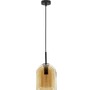 Válec - NV 9236730 Závěsné svítidlo VELOR dvouvrstvé šampaň sklo černý kabel černá kovová základna E27 1x12W 230V IP20 bez žárovky - NOVA LUCE - foto 2
