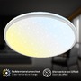 Kruhová - BRILO 3895014 Stela stropní svítidlo pr.33 cm - 22W, 2400lm, LED, stmívatelné, CCT, dálkový ovladač, matný chrom - BRILO - foto 2