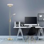 Stojací lampy - LD 11730-60 ZAHARA LED stojací svítidlo, stmívatelné, otočné, lampa na čtení, matná mosaz, osvětlení stropu 3000K - LEUCHTEN DIREKT / JUST LIGHT - foto 2