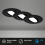 Kruhová - BRI 7597035 3ks sada LED vestavné svítidlo, 9 cm, 4,9W, 480lm černá - BRILONER - foto 2