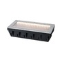 Zapuštěná - P 95744 Solární LED zemní svítidlo Sorea soumrakový senzor IP67 hranaté 200x100mm 3000K 0,3W 3,7V kov kartáčovaný ABS/polykarbonát/ocel - PAULMANN - foto 2