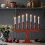 Interiérové dekorace - MAR 8004,100 Svaneholm adventní červený svícen 7 žárovek - Markslöjd - foto 2