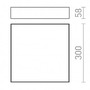 Technická - RED R13267 LARISA SQ 30 DIMM stropní bílá 230V LED 30W 3000K - RED - DESIGN RENDL - foto 2