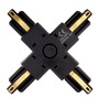 Lišty a příslušenství - IMPR 720029 Deko-Light 1-fázový kolejnicový systém, D One X-spojka, 220-240V černá RAL 9011 121 mm - foto 2