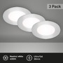 Kruhová - BRI 7125434 LED vestavná svítidla 3ks sada, pr.8,6 cm, 3x LED, 3 W, 350 lm, matný chrom (starý kód: BRI 7125-434) - BRILONER - foto 2