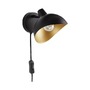 Dekorativní - NV 9555806 Nástěnné svítidlo GEETI matná černá a zlatý kov E14 1x5W 230V IP20 bez žárovky - NOVA LUCE - foto 2