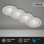 Kruhová - BRILO 7998044 LED vestavná svítidla, pr.9 cm, 4x LED, 4,9 W, 480 lm, matný chrom (starý kód: BRILO 7998-044) - BRILO - foto 2