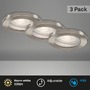Kruhová - BRI 7181-032 3ks sada LED vestavné svítidlo, pr. 8,5 cm, 5 W, matný nikl - BRILONER - foto 2