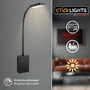 Bodová - BRI 2361015 Cielo lampa na čtení - 2W, 200lm, LED, nabíjecí, stmívatelné, dotykový vypínač, bezdrátové, černá - BRILONER - foto 2