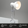 Stolní lampy s klipem - BRI 2790-016 Svítidlo se svorkou 30,5 cm 1x E14 8W bílé - BRILONER - foto 2