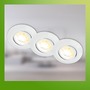 Kruhová - BRI 7587036 Klira 3ks sada LED vestavné bodové svítidlo 230V, stmívatelné, nastavitelné, bílé - BRILONER - foto 2