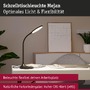 Stolní lampy pracovní - P 78017 LED stolní lampa na psací stůl Mejan 4000K 15W černá mat - PAULMANN - foto 2
