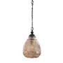 Dekorativní - NV 8381443 Závěsné svítidlo TOULON jantarové sklo tmavě hnědá základna a řetěz E27 1x12W IP20 bez žárovky - NOVA LUCE - foto 2