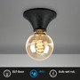 Kruhová - BRI 2114015 Stropní svítidlo 12 cm 1x E27 max. 10 W černá - BRILONER - foto 2