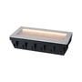 Zapuštěná - P 95745 Solární LED zemní svítidlo Sorea soumrakový senzor IP67 hranaté 200x100mm 2200K 0,3W 3,7V kov kartáčovaný ABS/polykarbonát/ocel - PAULMANN - foto 2