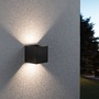 Nástěnná - P 94847 Domovní LED venkovní nástěnné svítidlo Smart Home Zigbee Cybo IP44 hranaté 100x100mm RGBW 2x2,5W 230V antracit hliník - PAULMANN - foto 2