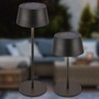 Stolní lampy dekorační - BRILO 7572015 Awia stolní lampička - 2W, 160lm, nabíjecí, LED, stmívatelné, dotykový vypínač, CCT, černá - BRILO - foto 2