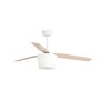 Ventilátory - NV 5260261 Stropní ventilátor se světlem MONSOON tělo z oceli matná bílá a sklo 3ABS dřevěné listy LED 18W 3000K - NOVA LUCE - foto 2