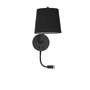 S ramenem - NV 9129330 Nástěnné svítidlo SAGE černý hliník černé stínidlo vypínač na těle E27 1x12W LED 1x3W 220V bez žárovky IP20 čtecí lampička - NOVA LUCE - foto 2