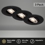 Kruhová - BRI 7146-035 3ks sada ultraploché LED vestavné svítidlo, pr. 9 cm, 5 W, černá - BRILONER - foto 2