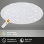 Kruhová - BRILO 3318016 LED stropní svítidlo hvězdné nebe, CCT, noční světlo, dálkový ovladač, stmívatelné (starý kód: BRILO 3318-016) - BRILO - foto 2