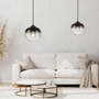 Koule - LD 15420-18 ZEA LED závěsné svítidlo 1 ramenné černé kouřové sklo moderní do interiéru - LEUCHTEN DIREKT / JUST LIGHT - foto 2