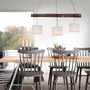 Vícečetná - LD 11238-79 BARK LED závěsné svítidlo, 3-ramenné, dřevo, 3xE27, látkové stínidlo - LEUCHTEN DIREKT / JUST LIGHT - foto 2