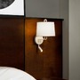 Dekorativní - FARO 24032-01 MONTREAL nástěnná lampa, bílá, se čtecí lampičkou - FARO - foto 2