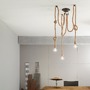 Dekorativní - FAN I-ROPE-PL3 Závěsné svítidlo Rope černá, 3xE27 5 x 2 x 250 cm - FANEUROPE - foto 2