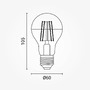 E27 - LED žárovka A60 E27 Half Silver Glass - foto 2