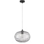 Koule - NV 9009257 Závěsné svítidlo EVLEEN matný černý kov a světle šedé sklo E27 1x12W 230V IP20 bez žárovky - NOVA LUCE - foto 2