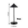 Stolní lampy dekorační - P 71175 Mobilní stolní lampa Pellini CCT 2W černá mat - PAULMANN - foto 2