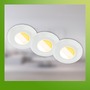 Koupelnová - BRI 7588036 Klira 3ks sada LED vestavné bodové svítidlo do koupelny 230V, CTS přepínač, IP44, bílé - BRILONER - foto 2