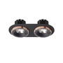 Hranatá - RED R13244 SHARM R II zápustná černá/černá měď 230V LED 2x10W 24° 3000K - RED - DESIGN RENDL - foto 2
