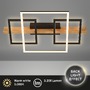 Hranatá - BRI 3840014 Cadre LED stropní svítidlo, přímé a nepřímé osvětlení, 3-krokové spínání, 3 rámy, dekor dřeva, 55x30 cm, černá/dřevo - BRILONER - foto 2