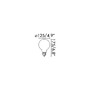 E27 - FARO 17425 LED žárovka GLOBE filament AMBER E27 4W 2200K G125 - FARO - foto 2