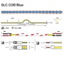 Dekorační - SLC S18073 LED pásek COB barevný 12W/m 123lm/m modrá 24V IP67 5m - TLG - foto 2