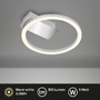 Kruhová - BRILO 3778014 LED stropní svítidlo, 21 cm, 5W, 500lm, matný chrom - BRILO - foto 2