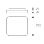 Stropní - Stropní svítidlo SQUARE III 22 15W 3000K/3500K/4000K, ON/OFF - foto 2