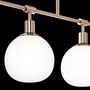 Podélná - M MOD221-PL-05-G Závěsné svítidlo Erich 5xE14 max 200W bílá/mosaz kov/sklo matné sklo - MAYTONI - foto 2