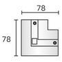 Lišty a příslušenství IVELA - IMPR 710091 Deko-Light kolejnicový systém 3-fázový 230V D Line krycí panel 90°-spojka bílá RAL 9016 77,6 mm - foto 2
